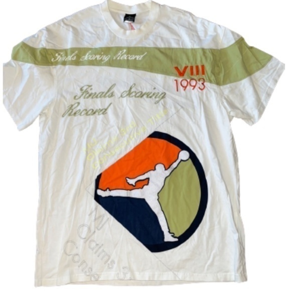 Nike Michael Jordan Air Jordan vintage 1993 finals scoring record shirt XXL - Picture 1 of 10